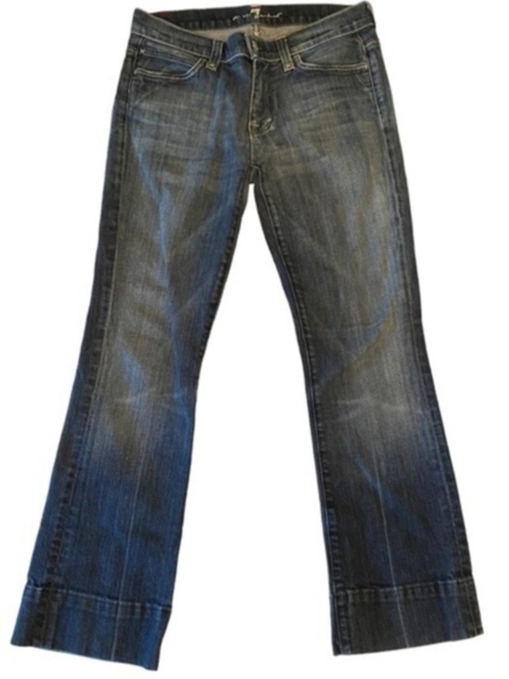7 For All Mankind Dark Indigo Bootcut Flare Jeans y2k